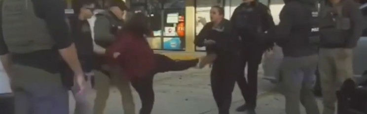 九游娱乐-女子踹警察被ICE特工强力摁倒！州长回应：这里不是明尼苏达